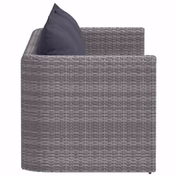 Set Divani da Giardino 3 pz con Cuscini Grigio in Polyrattancod mxl 118881