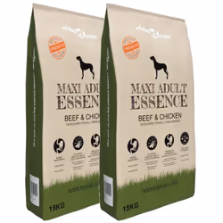 Il nostro cibo secco per cani premium Maxi Adult Essence Beef & Chicken è ricco di prebiotici che supportano la salute intest ...