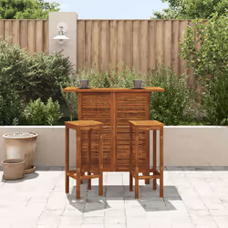 vidaXL Tavolo da Bar 110x50x105 cm in Legno Massello di Acacia - Vista aggiuntiva 3