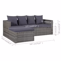 VidaXL 43956 set mobili da esterno - Vista aggiuntiva 7