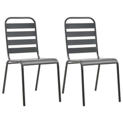 VidaXL 44257 sedia da esterno Terrazzo Acciaio Grigio