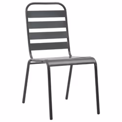 VidaXL 44257 sedia da esterno Terrazzo Acciaio Grigio - Vista aggiuntiva 2