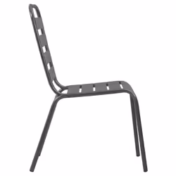 VidaXL 44257 sedia da esterno Terrazzo Acciaio Grigio - Vista aggiuntiva 4