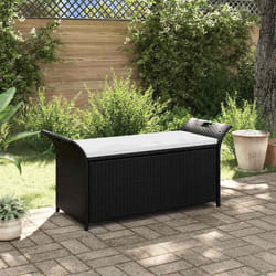 vidaXL Cassapanca con Cuscino 138 cm in Polyrattan Marrone