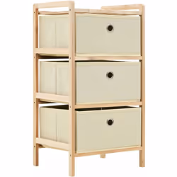 Colore: Beige Materiale: Struttura in legno di cedro e contenitori in tessuto Dimensioni: 32 x 26 x 60 cm (L x P x A) Dimensi ...