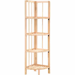 Il nostro pratico scaffale angolare in legno creerà spazio extra nelle stanze piccole. Può servire come luogo perfetto per ri ...