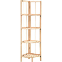Libreria, Scaffale Portaoggetti ad Angolo in Legno di Cedro 27x27x110 cm Vidaxl 1639