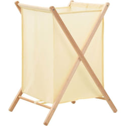 Vidaxl - Portabiancheria in Legno di Cedro e Tessuto Beige 42x41x64 cm 56475