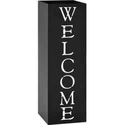Porta Ombrelli Welcome in Acciaio Nero Vidaxl 94119