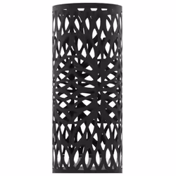 Porta Ombrelli con Motivi a Foglie in Acciaio Nero cod mxl 120913 - Vista aggiuntiva 2