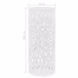 VidaXL 246803 portaombrelli Acciaio Bianco - Vista aggiuntiva 5