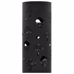 Porta Ombrelli con Motivi a Ombrelli in Acciaio Nero cod mxl 73272 - Vista aggiuntiva 2