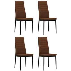 4 pz Sedie da Pranzo, Sedie da Cucina Moderne Marroni in Tessuto Vidaxl