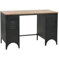 Scrivania con Armadietti, Scrivania da Studio Legno di Abete e Acciaio 120x50x76 cm Vidaxl
