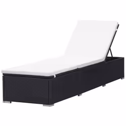 VidaXL 44404 sedia da esterno Salone Seduta imbottita Rattan sintetico, Acciaio Nero, Crema, Bianco - Vista aggiuntiva 4