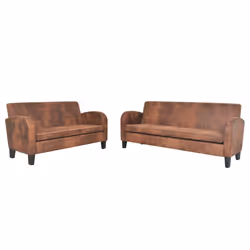 VidaXL 275226, Marrone, 3 seduta(e), Poliestere, 1830 mm, 700 mm, 760 mm