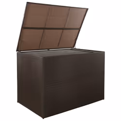 Baule da Giardino Marrone 150x100x100 cm in Polyrattancod mxl 120870 - Vista aggiuntiva 2