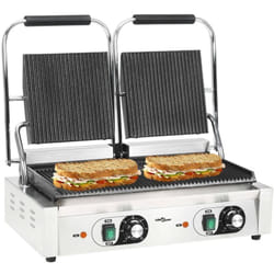Vidaxl - Doppia Griglia per Panini Scanalata 3600 w 57x30,5x20 cm