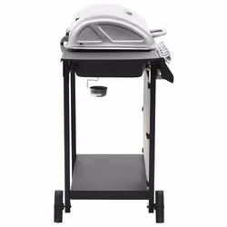 VidaXL 44278 Grill Carrello Gas Nero, Argento 12000 W - Vista aggiuntiva 4