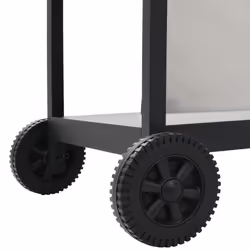 VidaXL 44278 Grill Carrello Gas Nero, Argento 12000 W - Vista aggiuntiva 6