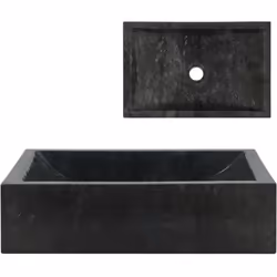 Colore: Nero Materiale: Marmo Dimensioni: 45 x 30 x 12 cm (L x P x A) Diametro del foro di scarico: 4,5 cm Questo lavabo in m ...