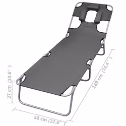 VidaXL 44295 sedia da esterno Salone Seduta imbottita Poliestere Grigio - Vista aggiuntiva 7