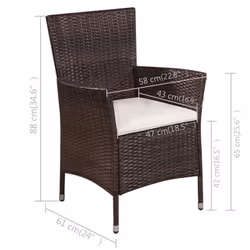 VidaXL 44093 set mobili da esterno - Vista aggiuntiva 4