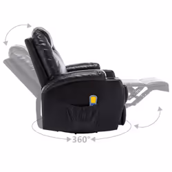 VidaXL 246635 sedia massaggiante elettrica Nero - Vista aggiuntiva 7