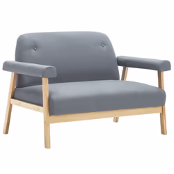VidaXL 246643, Grigio, 2 seduta(e), Poliestere, 1150 mm, 690 mm, 750 mm