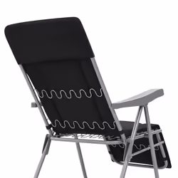 VidaXL 44319 sedia da esterno Terrazzo Seduta imbottita Cotone, Poliestere Nero - Vista aggiuntiva 6