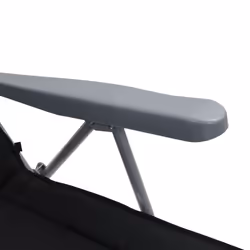 VidaXL 44319 sedia da esterno Terrazzo Seduta imbottita Cotone, Poliestere Nero - Vista aggiuntiva 8