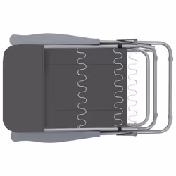 VidaXL 44320 sedia da esterno Terrazzo Seduta imbottita Cotone, Poliestere Grigio - Vista aggiuntiva 7