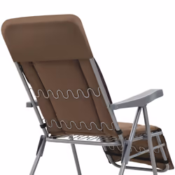 VidaXL 44321 sedia da esterno Terrazzo Seduta imbottita Cotone, Poliestere Marrone - Vista aggiuntiva 5