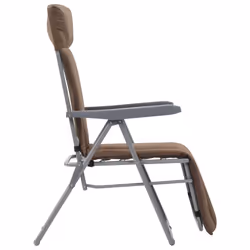 VidaXL 44321 sedia da esterno Terrazzo Seduta imbottita Cotone, Poliestere Marrone - Vista aggiuntiva 7