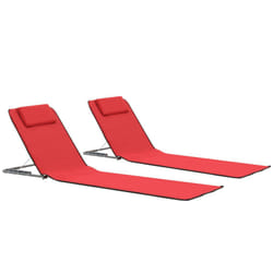 VidaXL 44329 sedia da esterno Terrazzo Poliestere Rosso