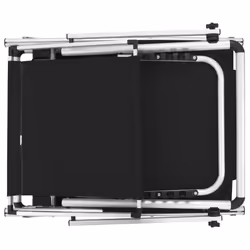 VidaXL 44333 sedia da esterno Salone Seduta imbottita Alluminio, Acciaio, Tessile Nero - Vista aggiuntiva 5