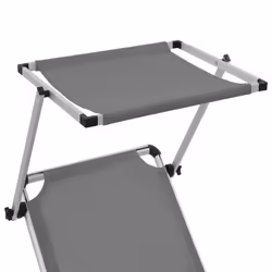 VidaXL 44335 sedia da esterno Salone Seduta imbottita Alluminio, Acciaio, Tessile Grigio - Vista aggiuntiva 6