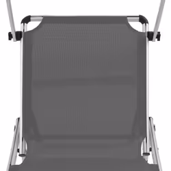VidaXL 44335 sedia da esterno Salone Seduta imbottita Alluminio, Acciaio, Tessile Grigio - Vista aggiuntiva 7