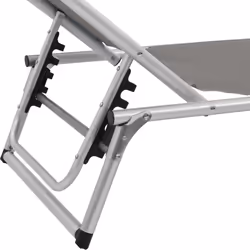 VidaXL 44335 sedia da esterno Salone Seduta imbottita Alluminio, Acciaio, Tessile Grigio - Vista aggiuntiva 8