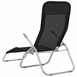 VidaXL 44338 sedia da esterno Salone Poliestere, Cloruro di polivinile (PVC) Nero - Vista aggiuntiva 4