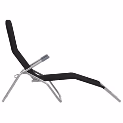 VidaXL 44338 sedia da esterno Salone Poliestere, Cloruro di polivinile (PVC) Nero - Vista aggiuntiva 6