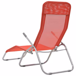 VidaXL 44339 sedia da esterno Salone Poliestere, Cloruro di polivinile (PVC) Rosso - Vista aggiuntiva 4