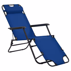 VidaXL 44342 sedia da esterno Salone Poliestere Blu - Vista aggiuntiva 4