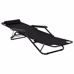 VidaXL 44343 sedia da esterno Salone Poliestere Nero - Vista aggiuntiva 7