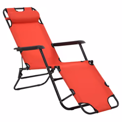 VidaXL 44344 sedia da esterno Salone Poliestere Rosso - Vista aggiuntiva 4