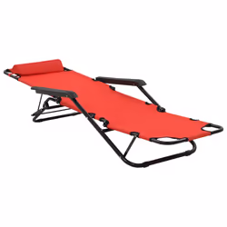 VidaXL 44344 sedia da esterno Salone Poliestere Rosso - Vista aggiuntiva 5