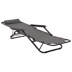 VidaXL 44345 sedia da esterno Salone Poliestere Grigio - Vista aggiuntiva 7