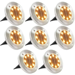 Lampade Solari da Terra 8 pz Luci a led Bianco Caldo Vidaxl 90355
