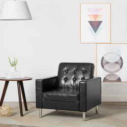 Vidaxl - Poltrona, Poltrona da Salotto Design Moderno Nera in Similpelle