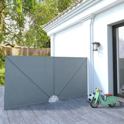 Tenda Laterale per Terrazza Pieghevole Grigio 300x150 cm - Vidaxl